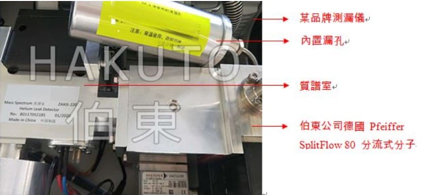 分流式分子泵 SplitFlow 80 應用于氦質檢漏儀